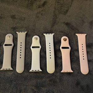 Bundle of 3 sports bands. Almost brand new. taupe, light gray & light pink.